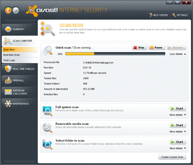 avast webshield not working on windwos vista