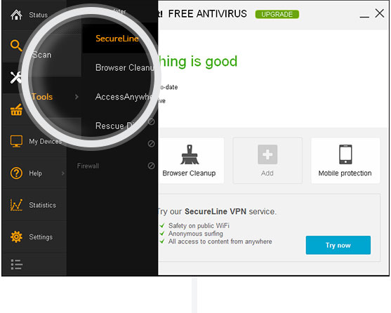 avast secureline vpn wont turn on