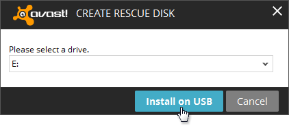 avast failed to create rescue disk