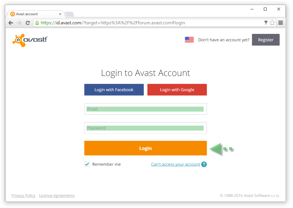 avast login