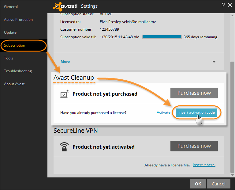 avast internet security activation code key