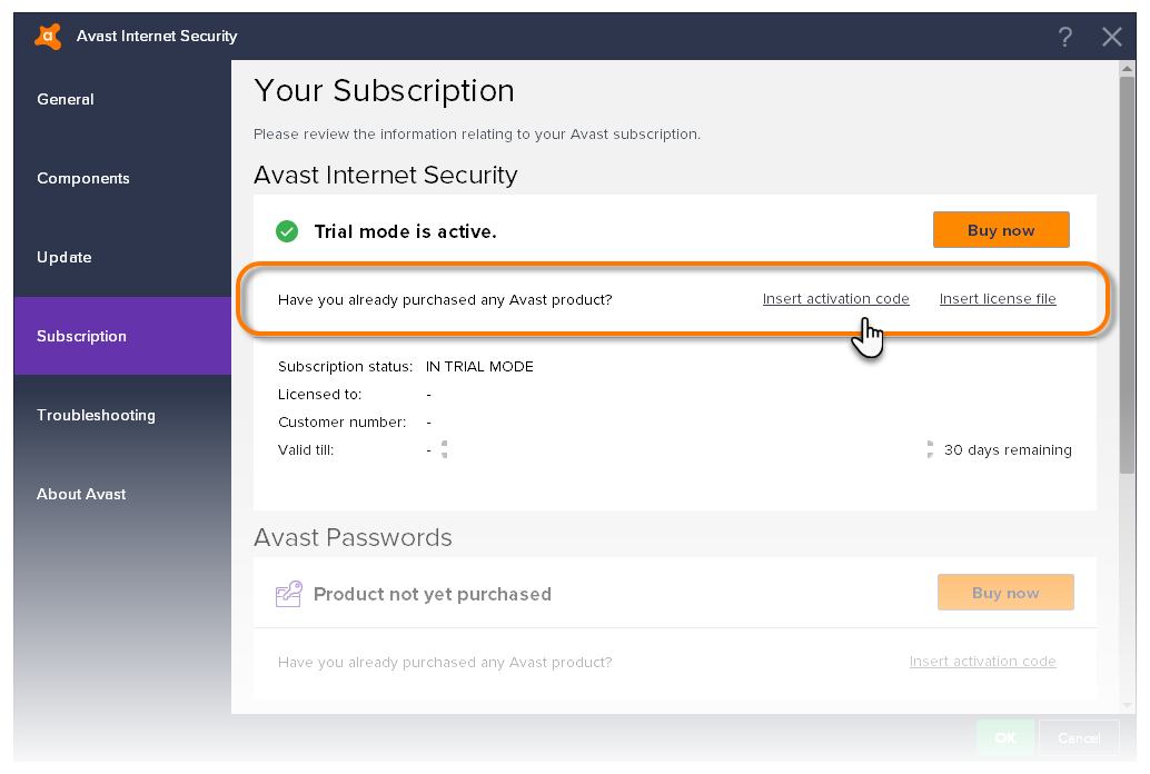 avast internet security free activation code