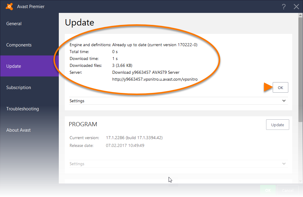 avast antivirus not updating virus definitions