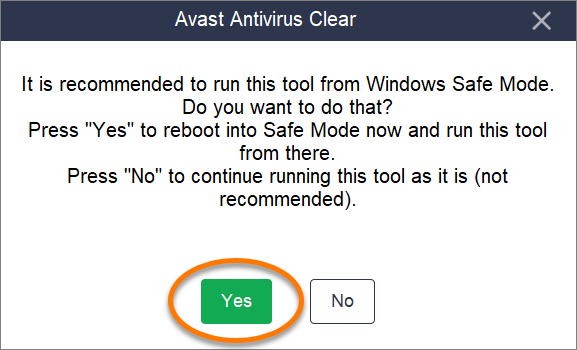 Unable to uninstall avast