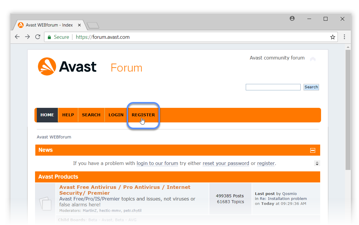 avast account