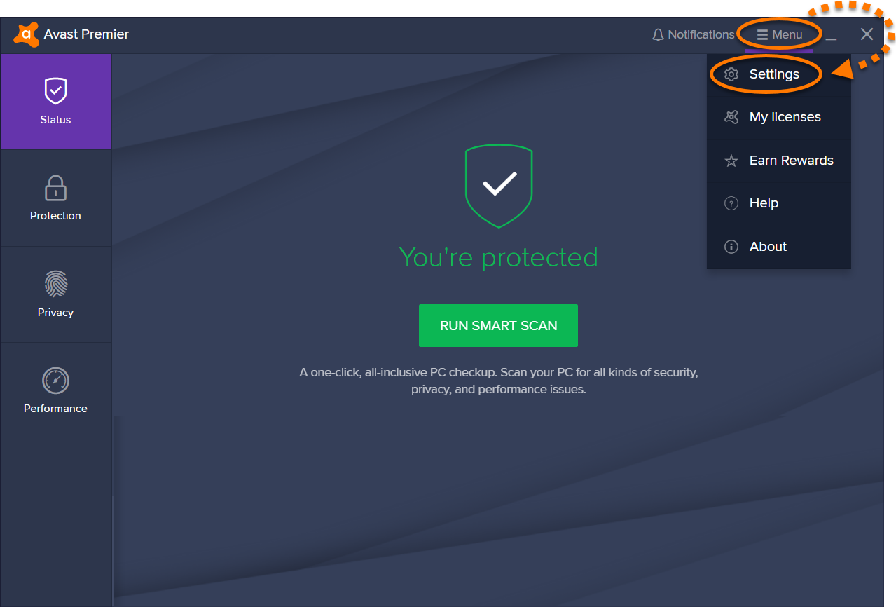 avast interfering with system restore