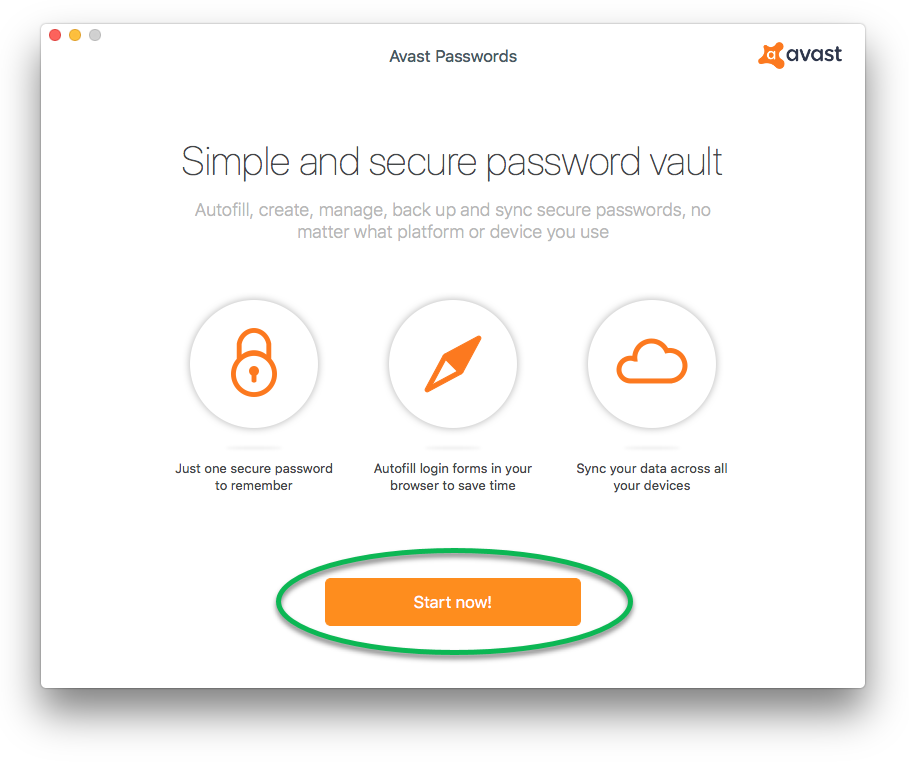 cant remember avast password