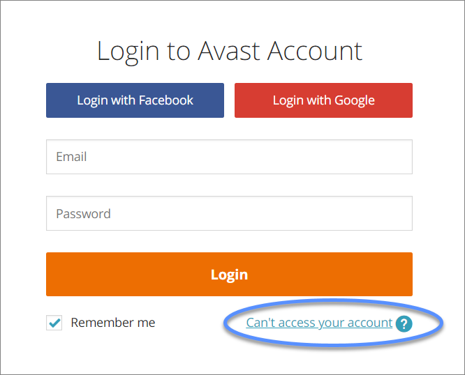 my avast account login