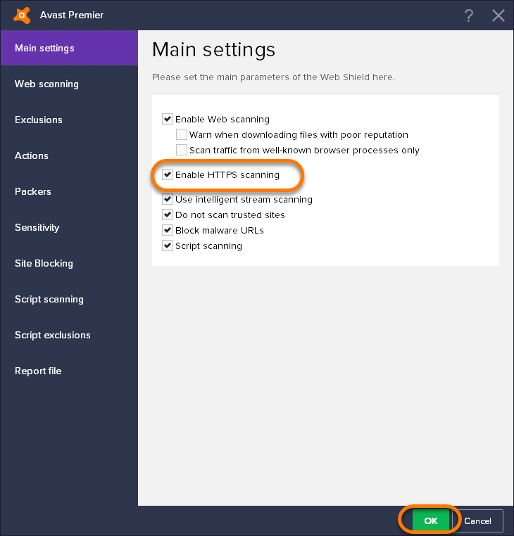 Where are the settings on avast 2016 for mac