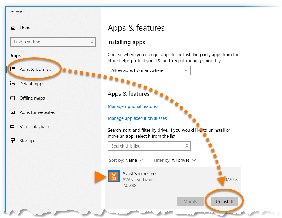 disable avast mac for vpn