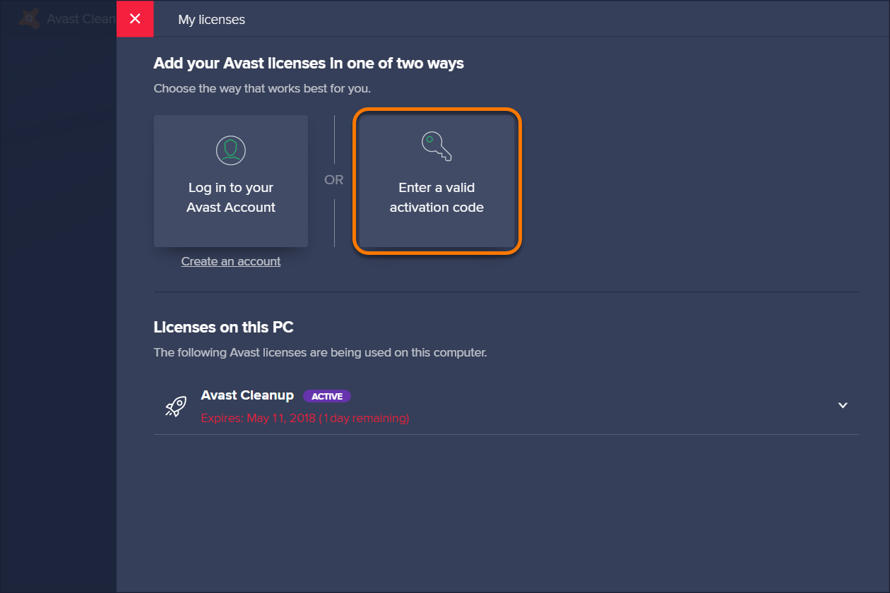 avast premium cleanup activation code