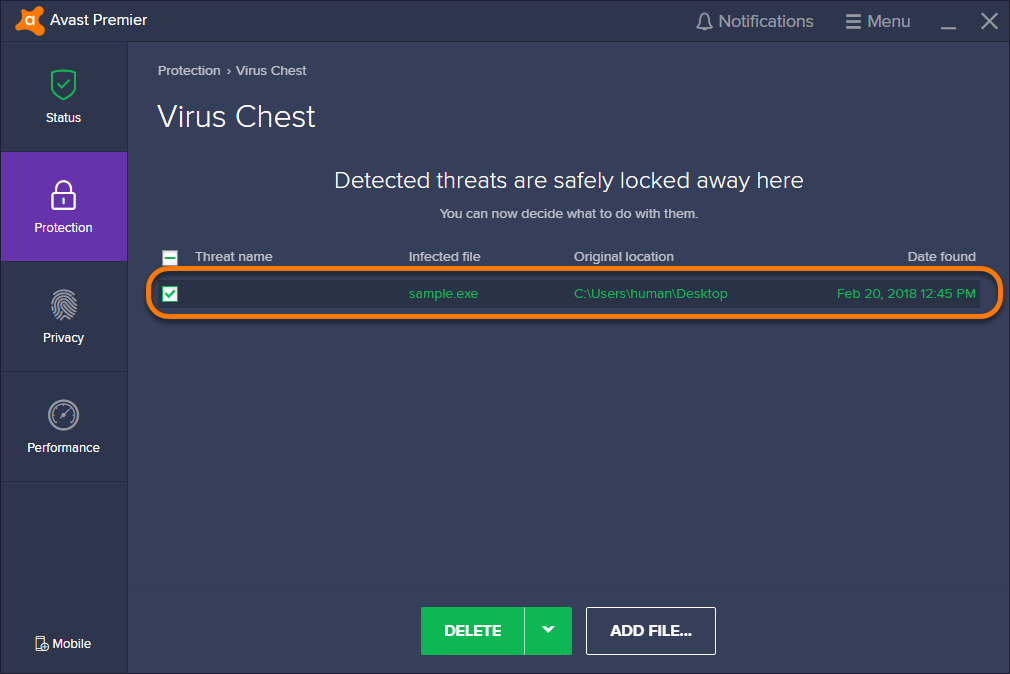 avast mac security virus chest