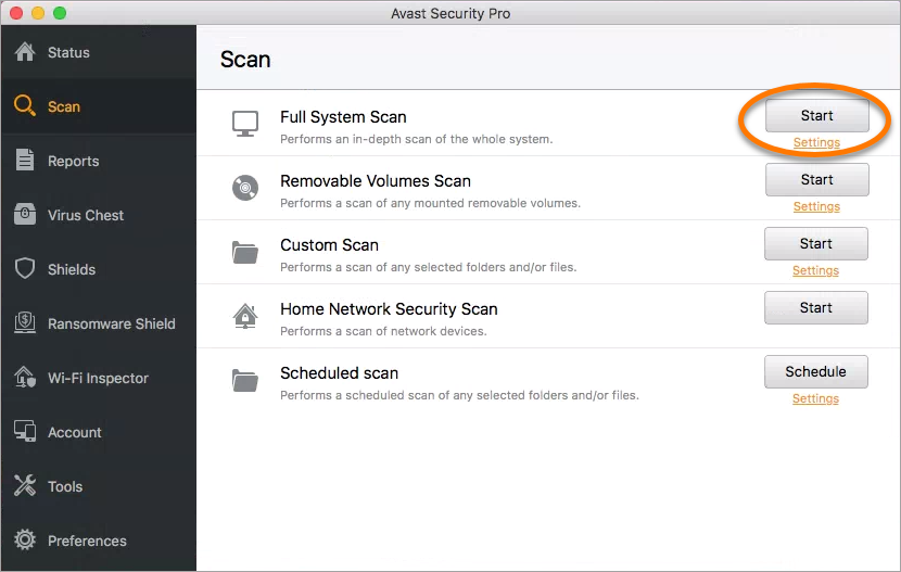 Avast for mac scan software