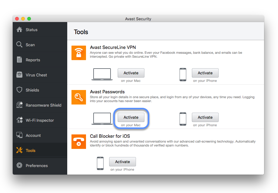 avast security for mac chrome