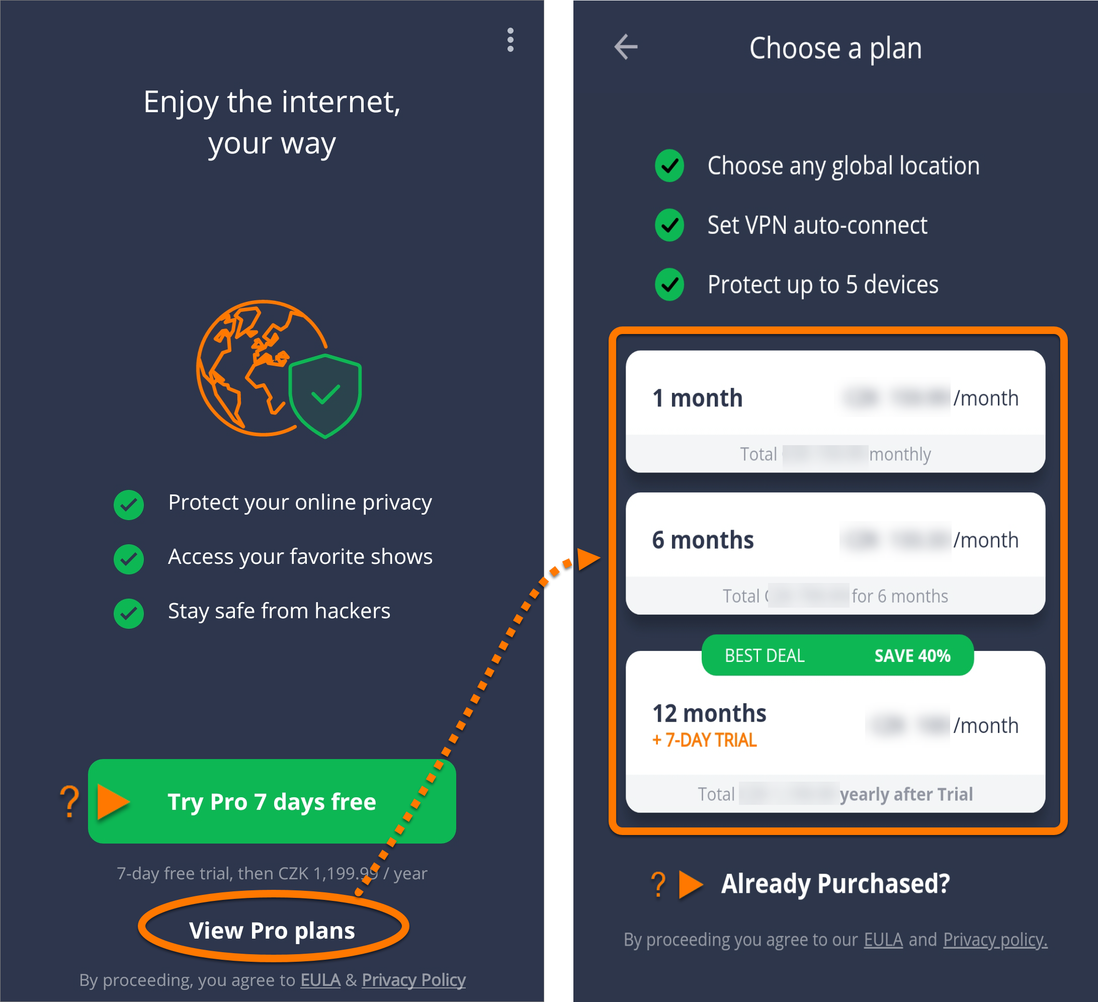 avast vpn android licence