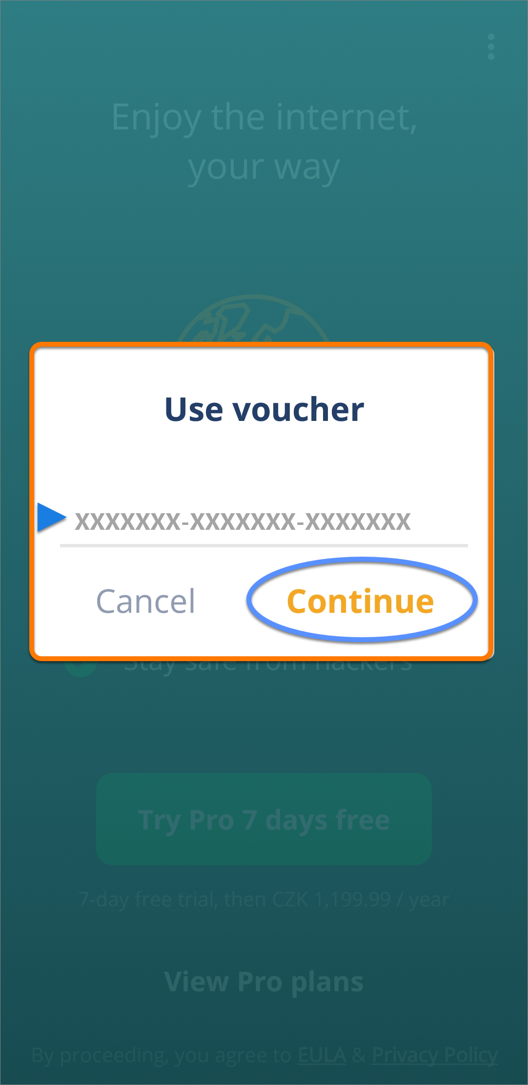 Enter Avast Activation Code
