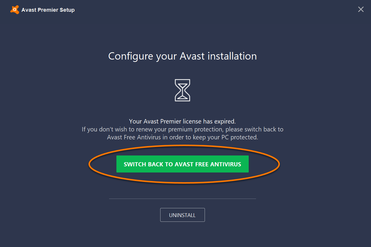 downgrade avast premier