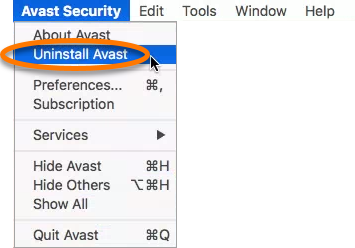 avast uninstall android