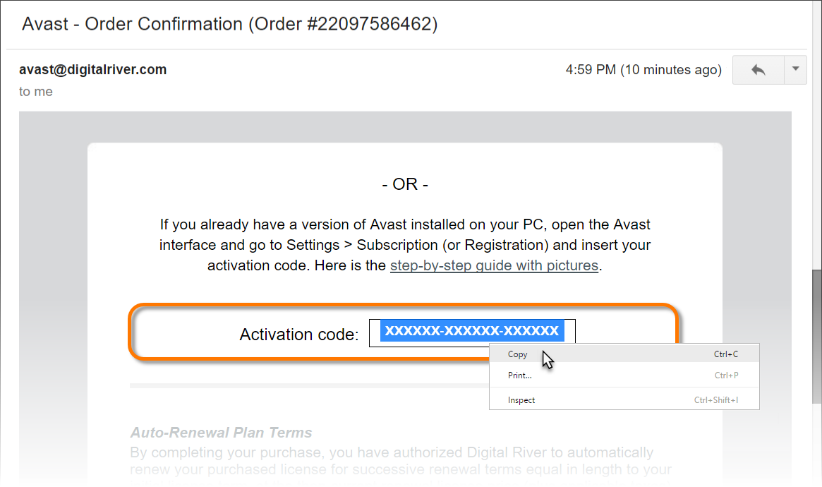 avast activation code for android