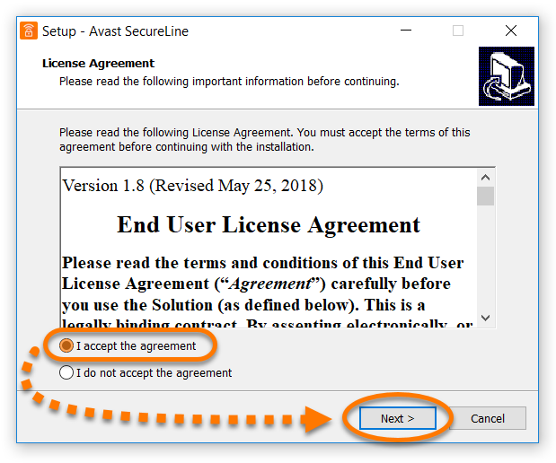 avast secureline vpn installation