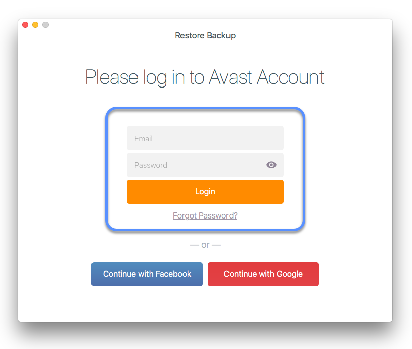 reset avast password manager