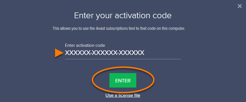 where to type avast free antivirus activation code