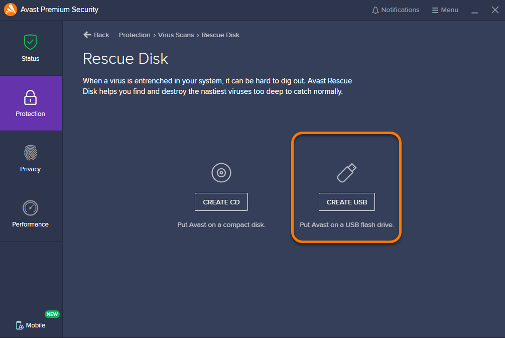 Creating And Using Rescue Disk In Avast Antivirus Avast