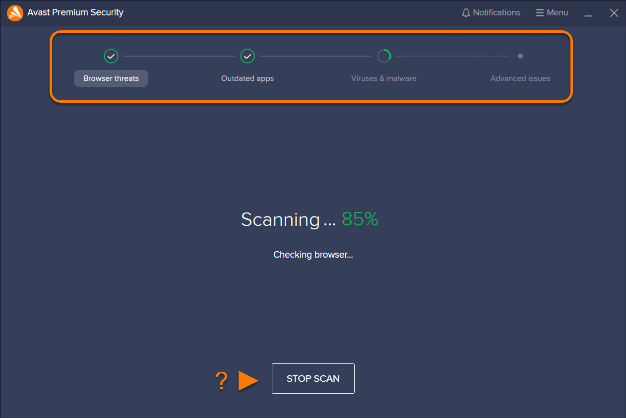 stop avast for mac from scanning web sites