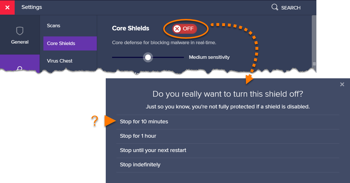 Adjusting Settings For Avast Antivirus Core Shields - roblox codes speed run 4 roblox free model virus