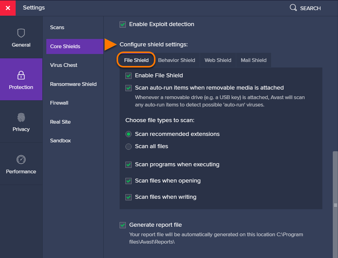 Adjusting Settings For Avast Antivirus Core Shields - check always open links for url roblox protocol