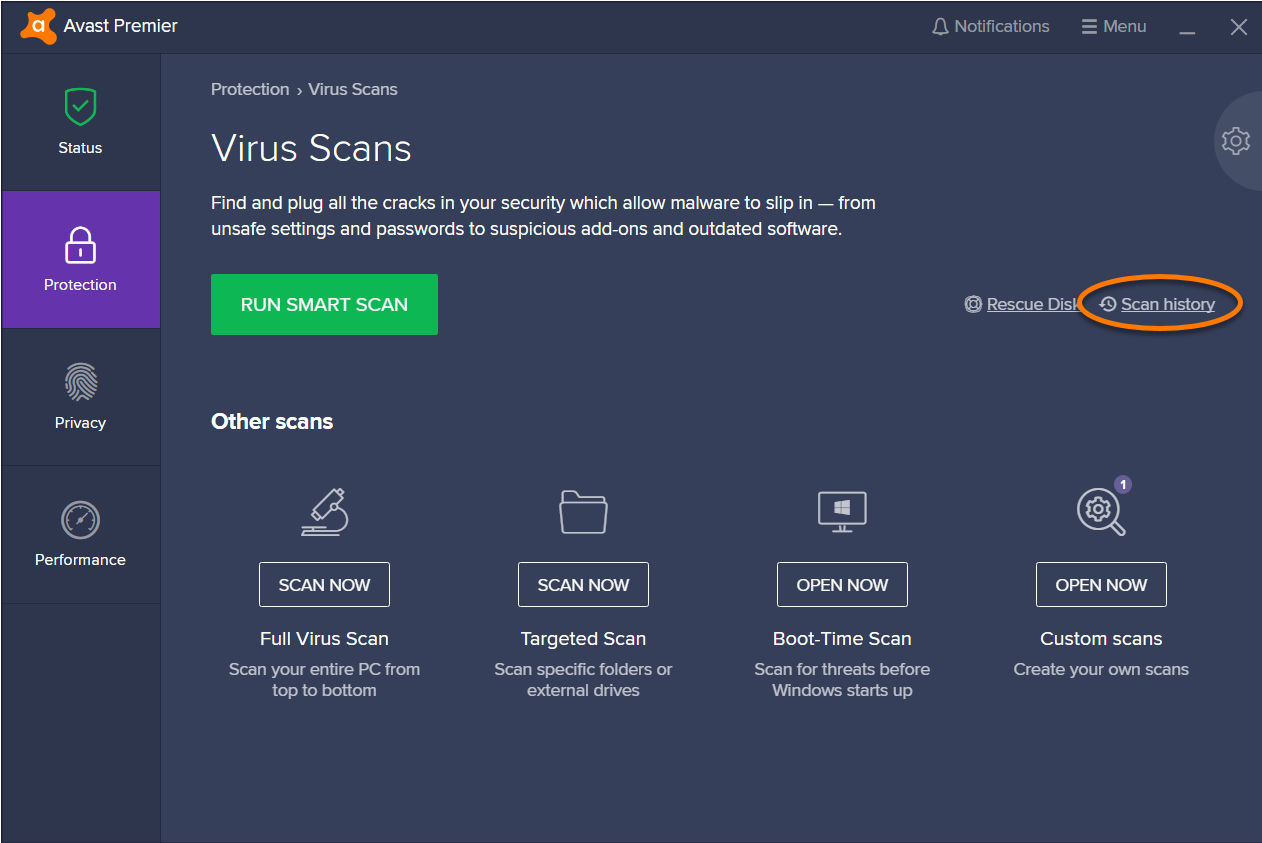 How to scan with Avast Antivirus