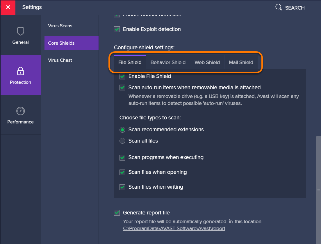 Creating Scan Reports In Avast Antivirus Official Avast Support