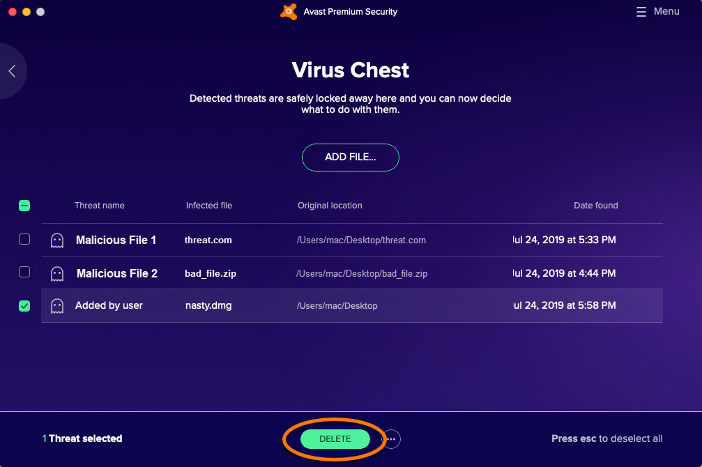 avast security for mac with mac catalina