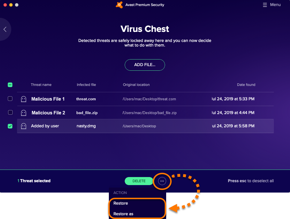 Utilisation De La Zone De Quarantaine Dans Avast Security Avast