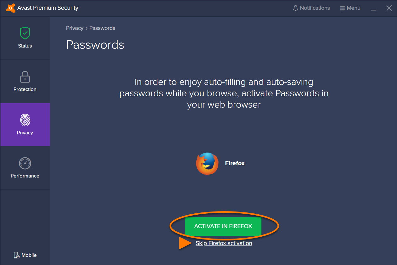 avast passwords not working in firefox