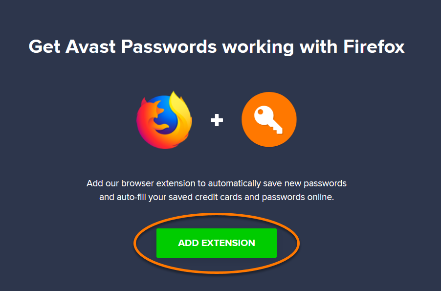 avast passwords chrome extension