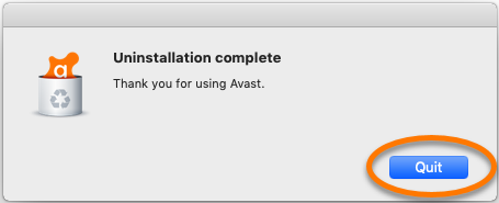 Mac でのアバスト セキュリティのアンインストール 公式アバスト