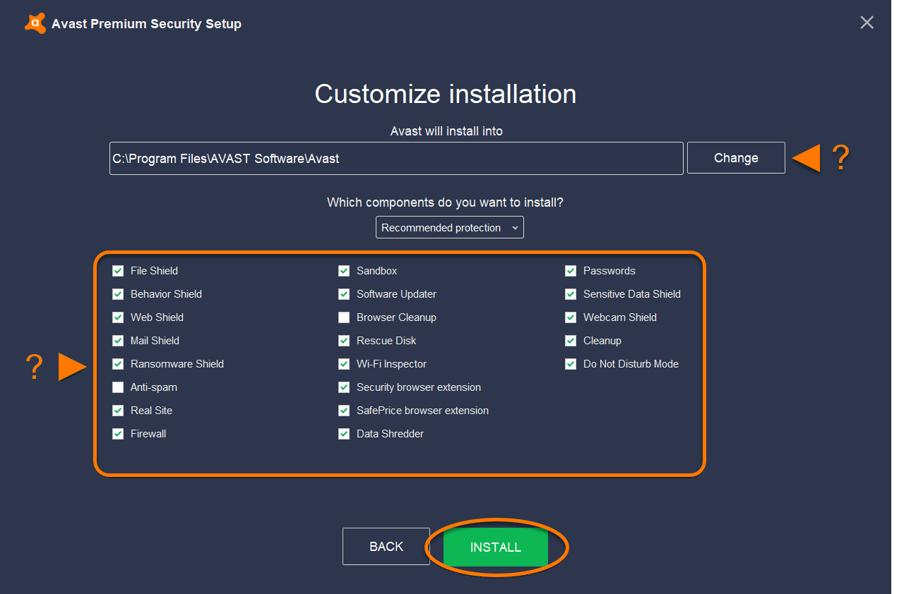 avast premium security setup offline