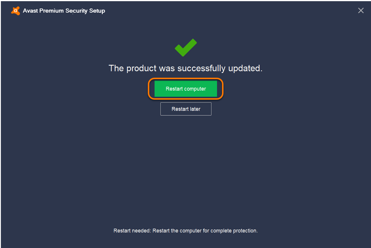 avast free which components to install