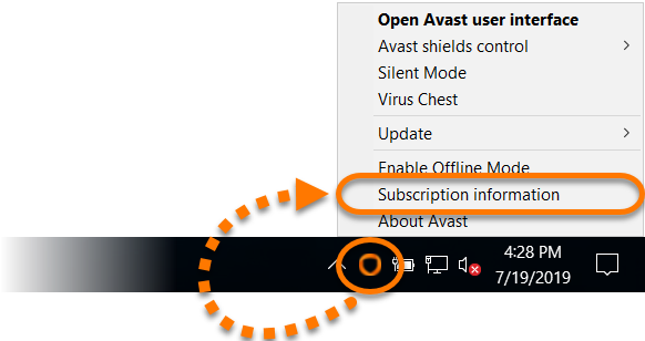where do i type in my avast activation code