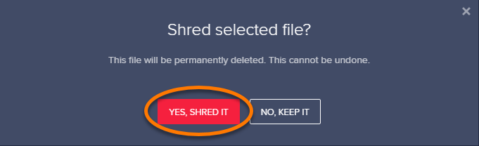 avast deleted files shredder