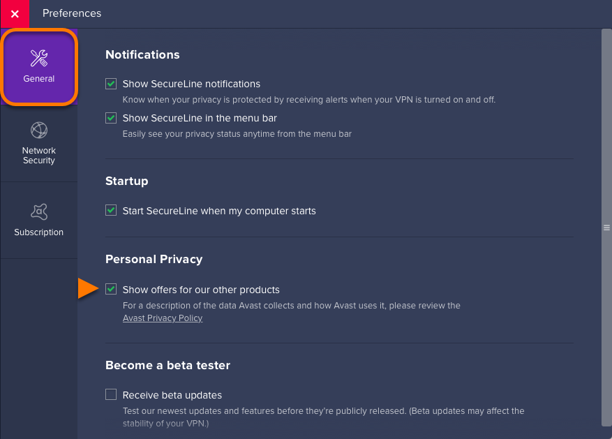 Managing Privacy Settings In Avast Products Official Avast Support