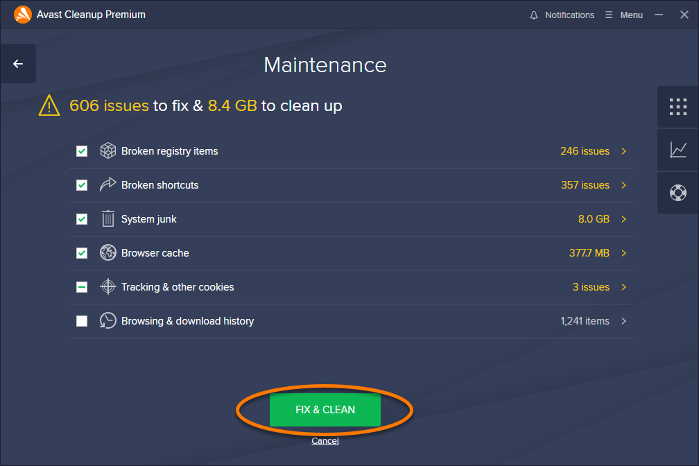 did not download avast cleanup premium