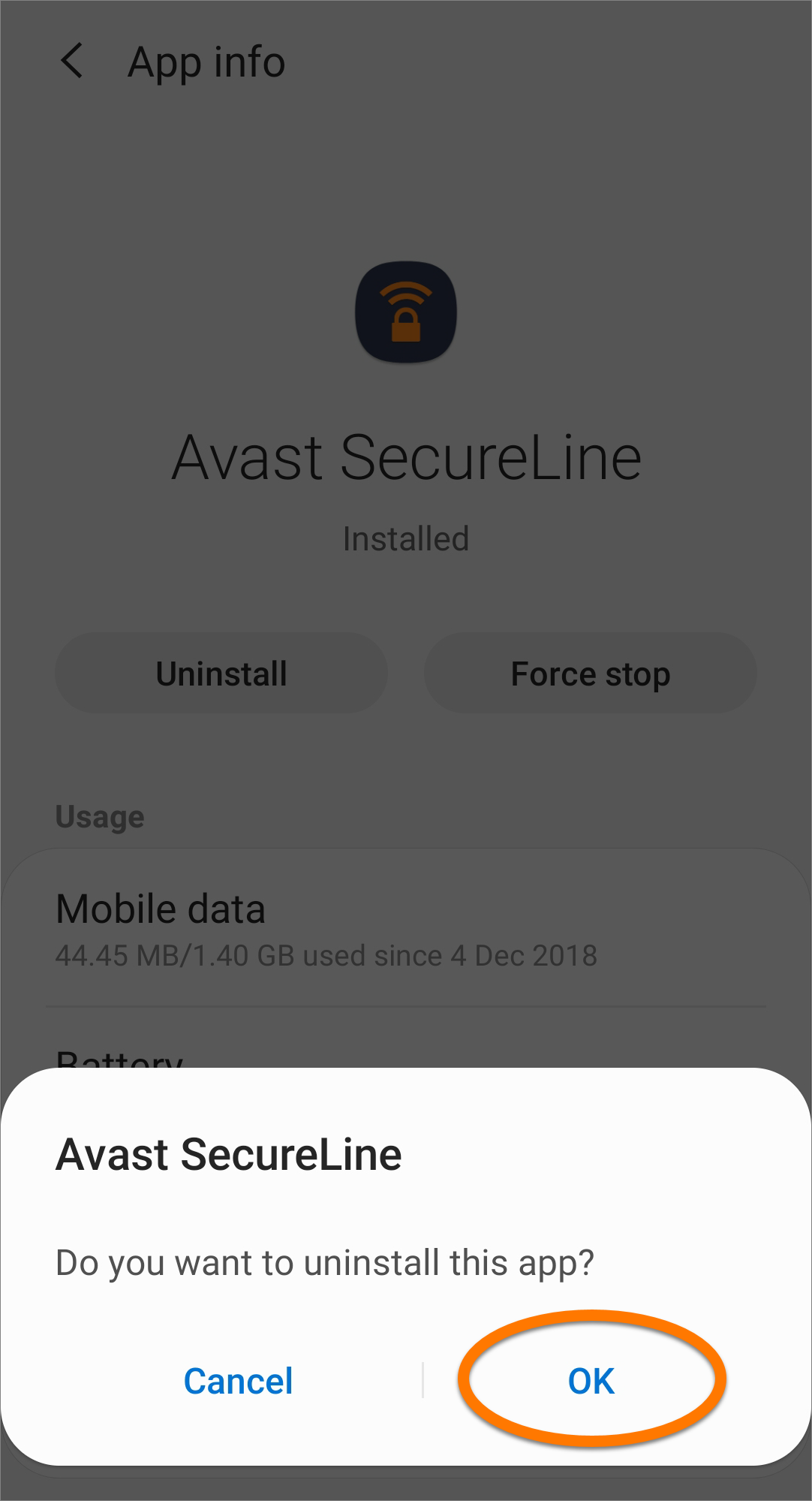 remove avast secureline license