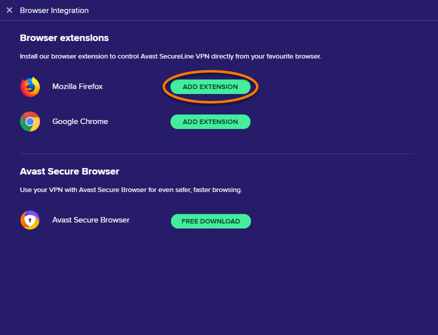 how to reinstall avast browser extension