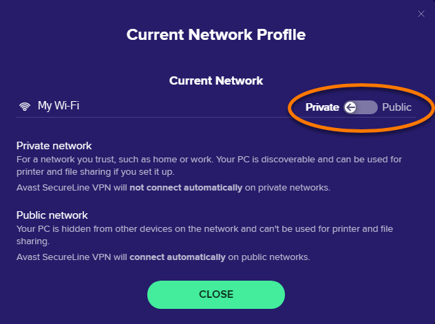 セキュリティで保護されていない Wi Fi ネットワークへの接続時にアバスト セキュアライン Vpn を自動的に有効にする アバスト