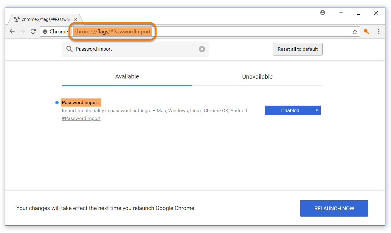 import passwords from one google account to another