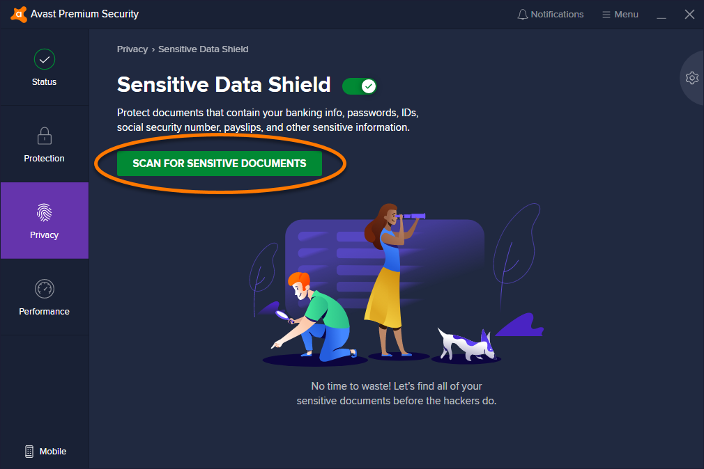 how does avast protect sensitive documents