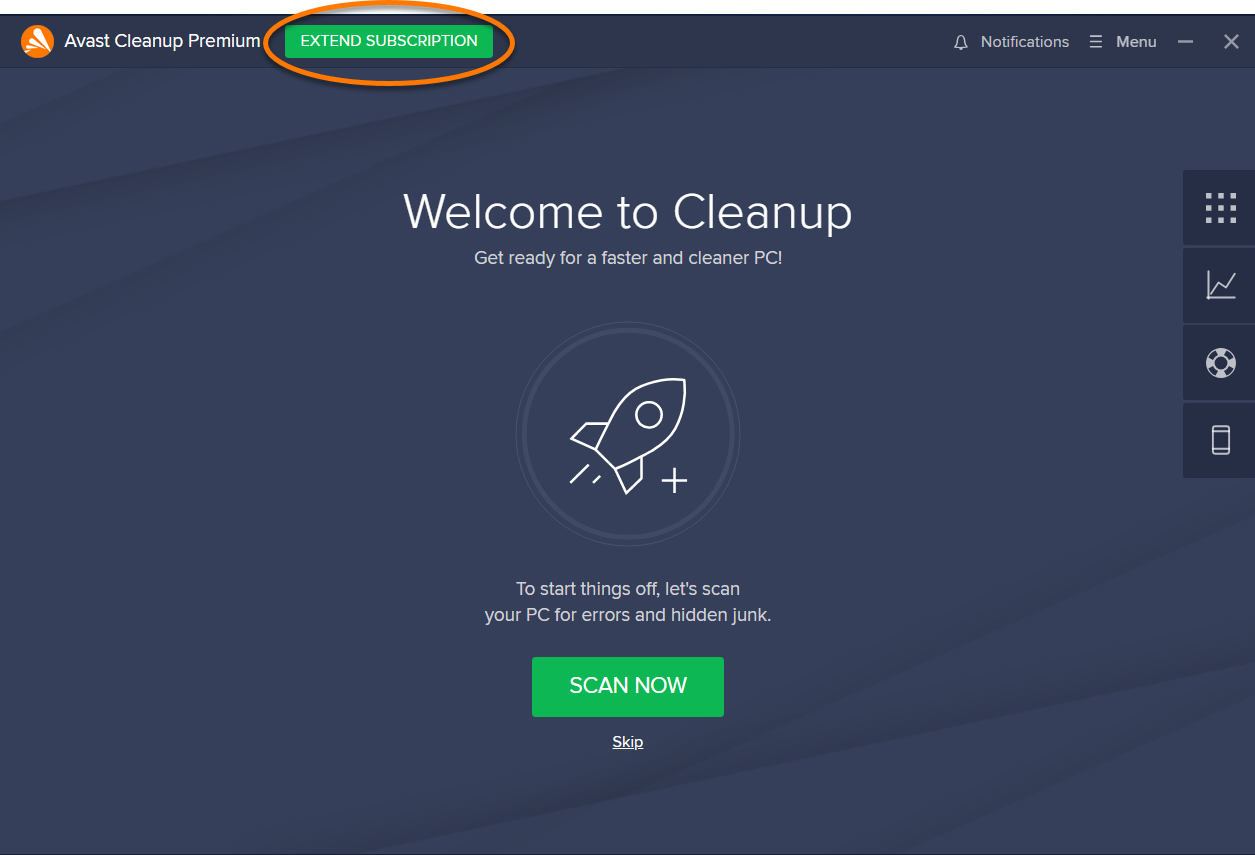 avast cleanup subscription