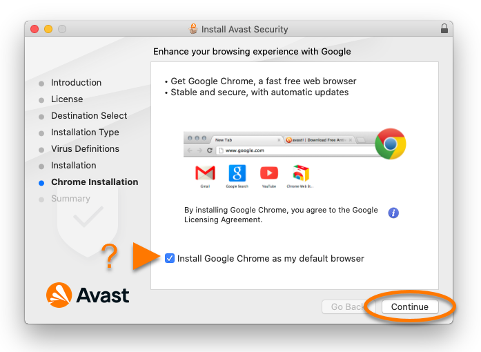 avast blocking sites chrome mac
